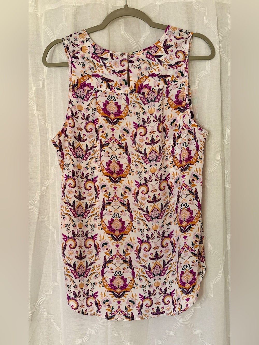 Violet + Claire Boho Paisley Medallion Sleeveless Tunic Top Blouse | Size Large - Picture 11 of 12